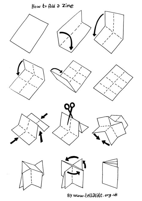How To Fold A Zine Folded Book Art Handmade Sketchbook Book Folding