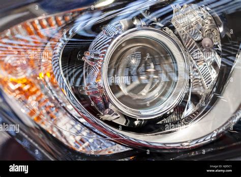 Type Headlights Of The Vehicle Note Shallow Depth Of Field Stock Photo