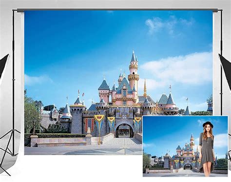 Buy Beautiful Castle Backdrop 7x5ft Blue Sky And White Clouds