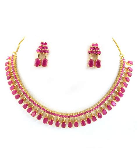Beautiful Ruby Necklace Set Buy Beautiful Ruby Necklace Set Online At