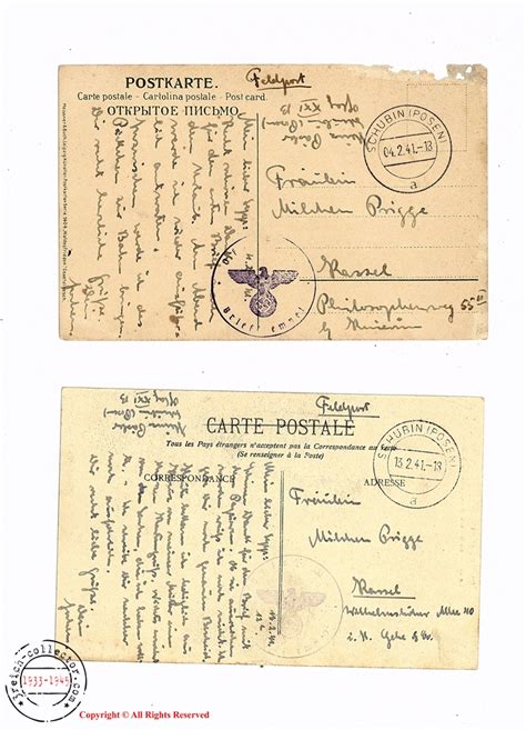 WW Concentration Camp KL Original Items Rare Set Of Postcards
