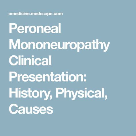 Peroneal Mononeuropathy Clinical Presentation History My XXX Hot Girl