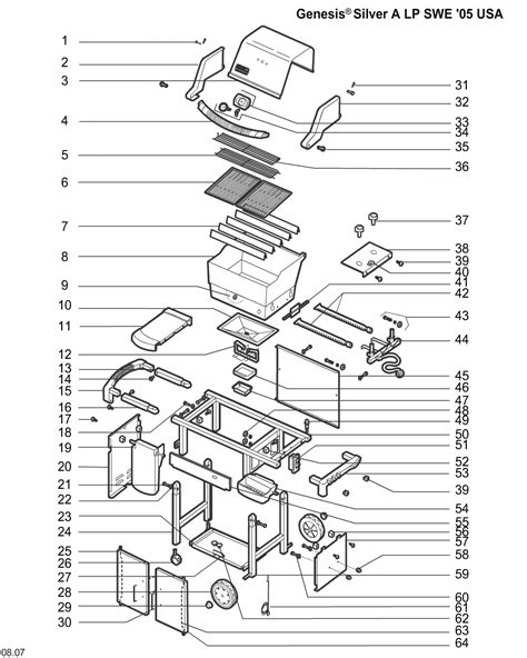 Weber Genesis Silver B Parts Diagram