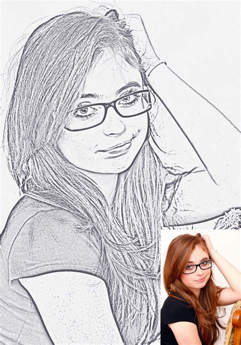 Sketch Portrait Photoshop Actions By Creativewhoa Thehungryjpeg