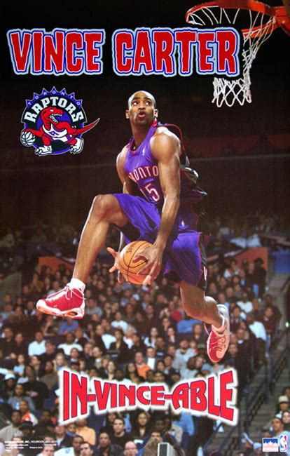Vince Carter In Vince Able Toronto Raptors All Star Slam Dunk Poster