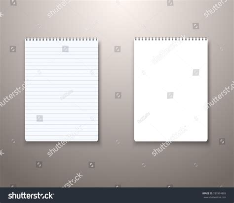 Illustration Notepad Template Realistic Blank Notepad Stock