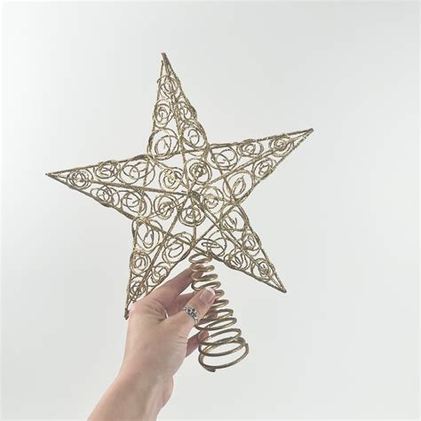 Gold Wire Tree Topper Star Bright Tree Topper Vintage Etsy