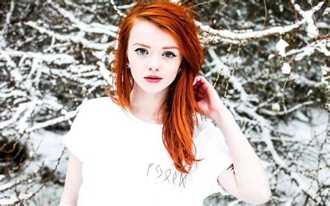 women women outdoors snow redhead wallpapers hd desktop and mobile backgrounds