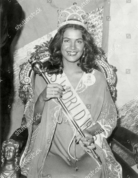 Miss Jamaica 1976 Miss World Beauty Redaktionelle Stock Fotoer Stock