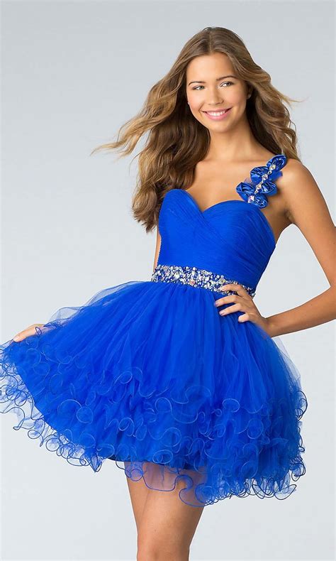 Beauty And Fashion Short Royal Blue Dress