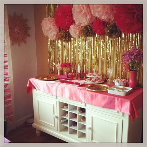 Pair with light colors such as creams and gold to create a. Kids party (pink, white, gold decorations) | Party Ideas ...