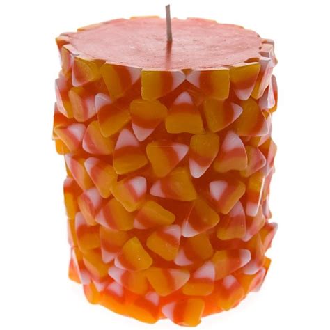 3x4 Candy Corn Pillar Candle Collections Holidays Halloween