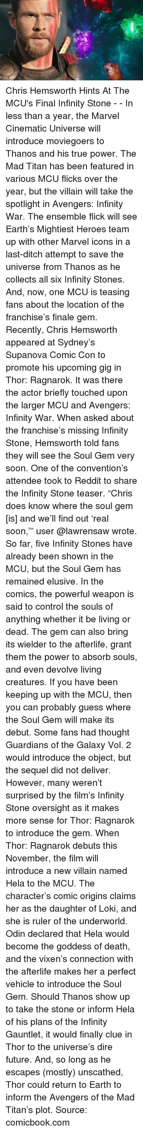 Chris Hemsworth Hints At The Mcus Final Infinity Stone In Less