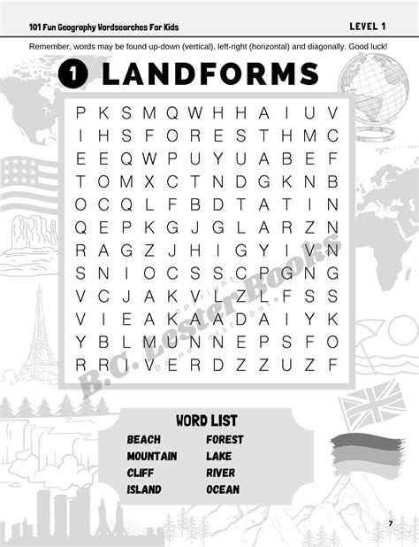 101 Fun Geography Wordsearches For Kids Bc Lester Books