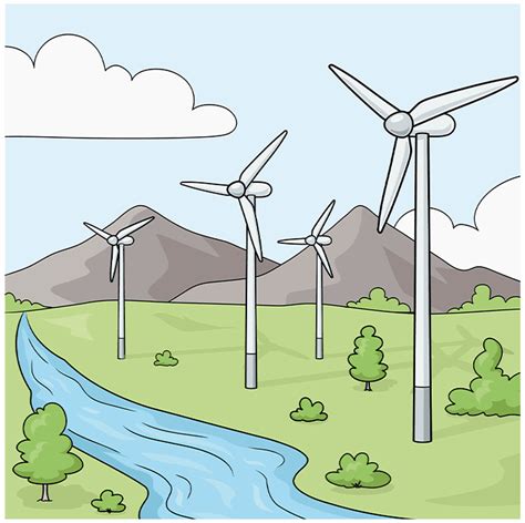 How To Draw A Wind Turbine Really Easy Drawing Tutorial