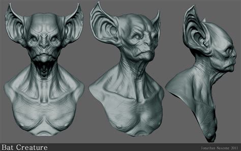 Bat Creature Bust — Polycount