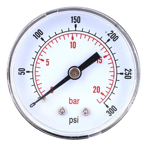 Dual Scale Pressure Gauge 50mm Dial Display 18 Bspt Back Connection