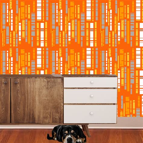 Mod Wallpaper Retro Wallpaper Mid Century Modern Modern Etsy