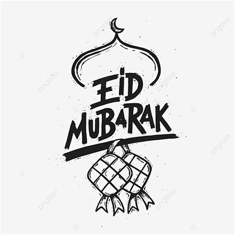 Eid Mubarak Card Vector Hd Images Modern Eid Mubarak Doodle Banner And