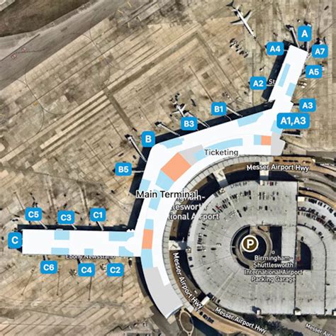 Birmingham Airport Map Guide To Bhm S Terminals