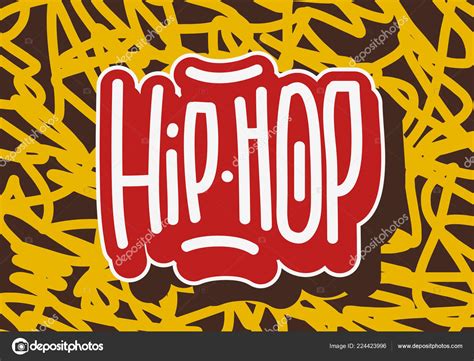 Hip Hop Tag Graffiti Style Label Lettering Vector Image Stock Vector