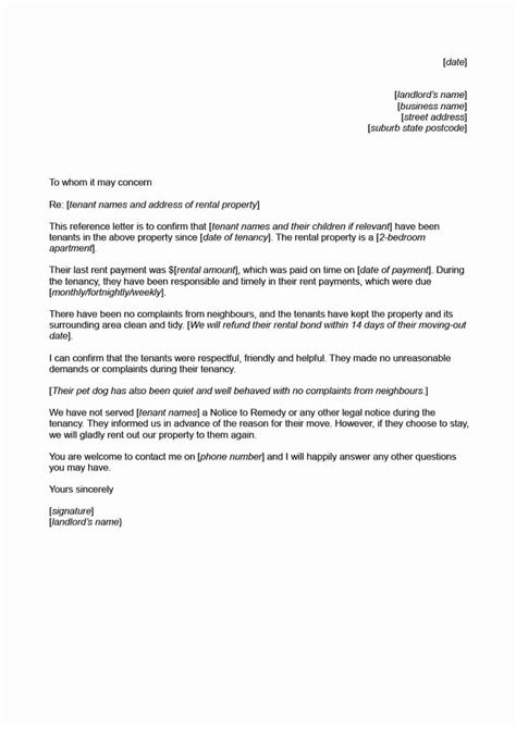 Letter Of Reference From Landlord Lovely Landlord Reference Letters