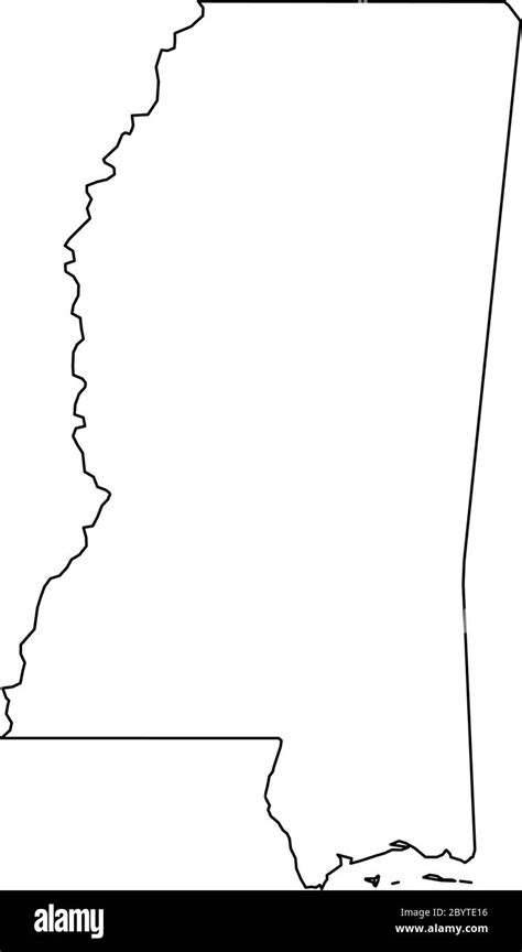 Mississippi Map Outline