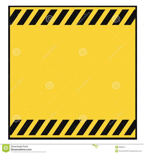 Attention icon danger button and attention warning sign. Blank Warning Template Stock Images - Image: 8868534
