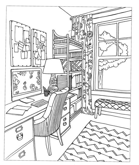 The Inspired Room Coloring Book Creative Spaces To Decorate As You Dream Detailed Coloring