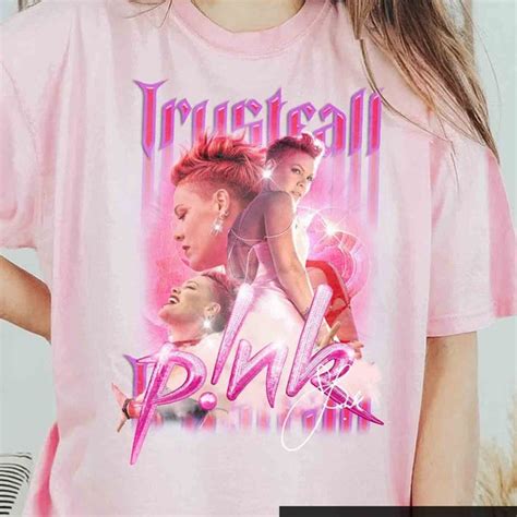 Pink Trustfall Tour Tshirt Etsy