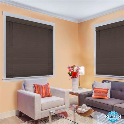 Levolor premium wood blind at home depot. Home Decorators Collection Espresso Cordless 2-1/2 in ...