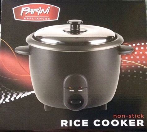 The problem with cooking traditional rice is the tedious task of boiling to the right consistency which always seemed to be wrong. Parini Appliances Non-Stick Rice Cooker 6.6 and similar items