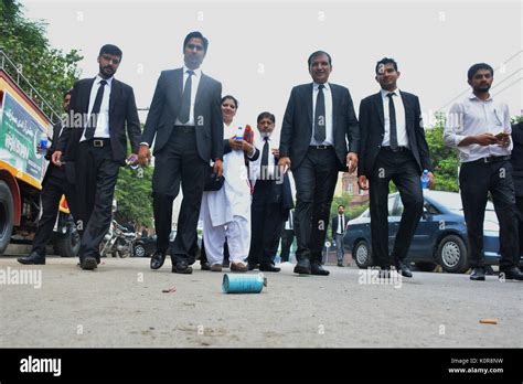 Pakistani Lawyers Protest Outside The Lahore High Court On August 22
