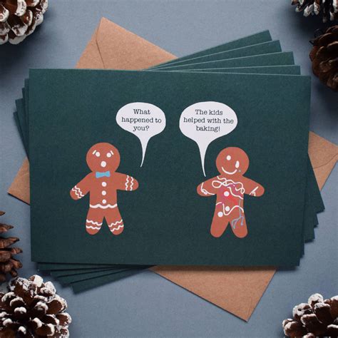 Funny Gingerbread Man Christmas Card Or Pack By Highland Jungle
