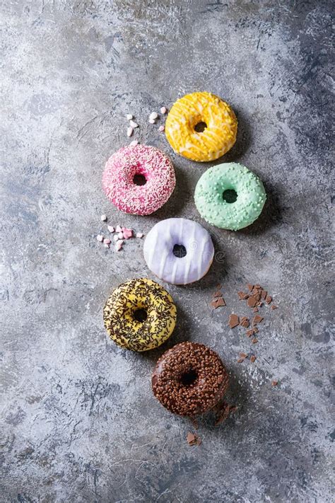 Colorful Glazed Donuts Stock Image Image Of Baked Color 99889351