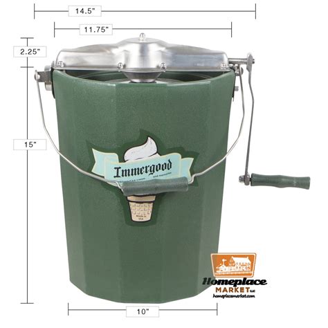 Immergood Premium 6 Qt Stainless Steel Ice Cream Maker Hand Crank