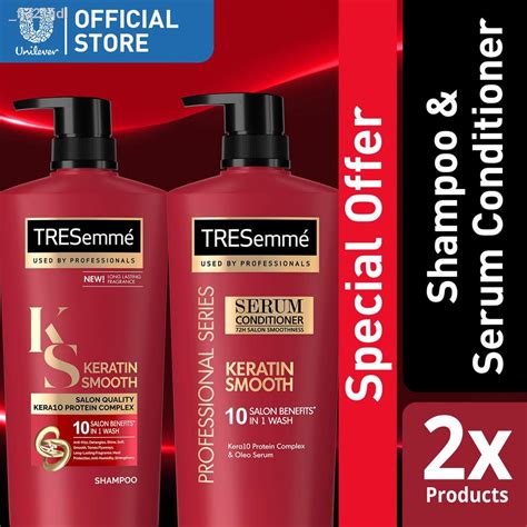 Regimen Tresemme Keratin Smooth Shampoo 620ml Serum Conditioner