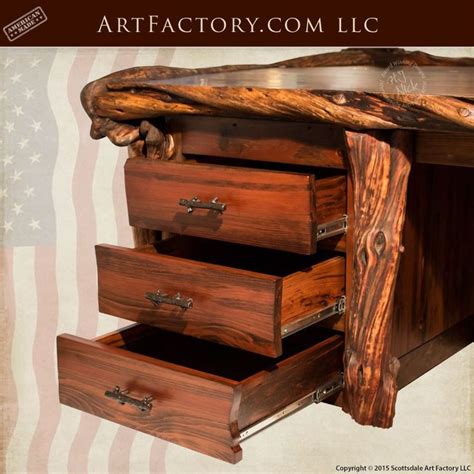 Custom Log Style Executive Desk Fine Art Wild Wood Desk Lew714 Log
