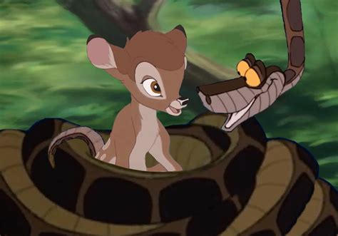 When i read what kaa was really like, and how he was mowgli's best friend and mentor, i became infuriated that next to no adaptation. Kaa and Bambi Pt. 11 (Final) GIF by seviperman13 on DeviantArt
