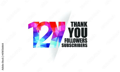 12k 12000 Followers Subscribers Design For Internet Social Media