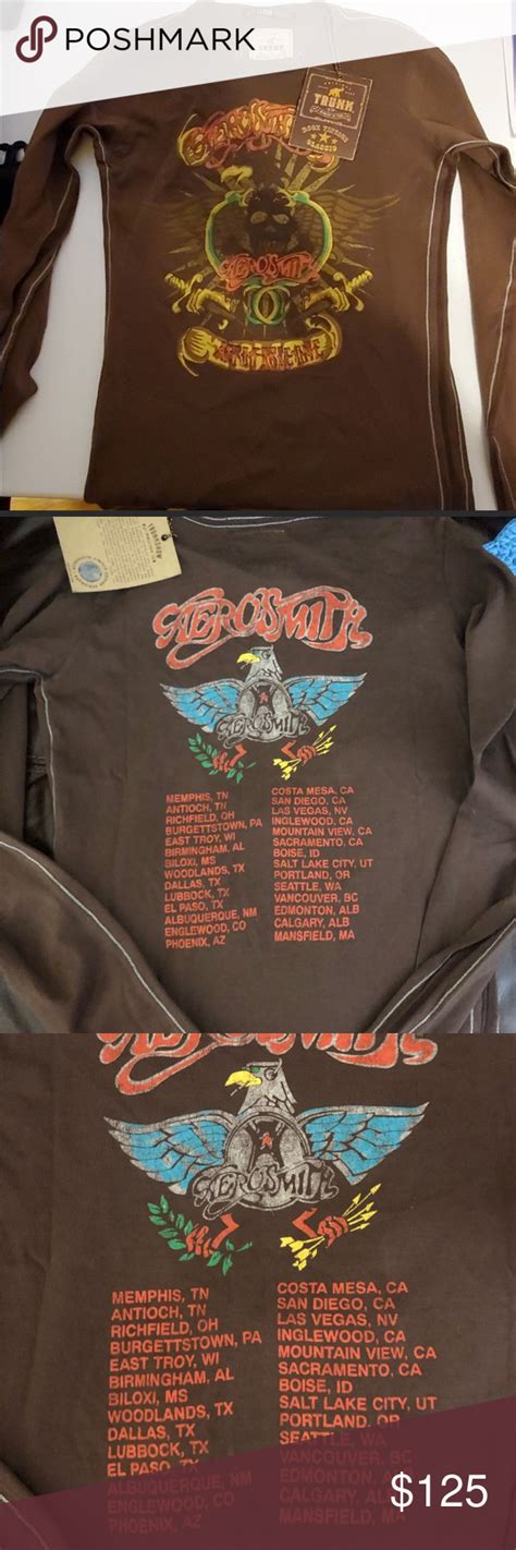 Authentic Rare Aerosmith Trunk Ltd Long Sleeve Tees Trunks Aerosmith