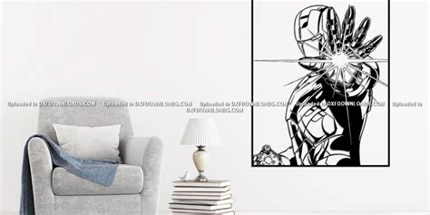 Free Iron man wall sticker vector download – DXF DOWNLOADS – Files for