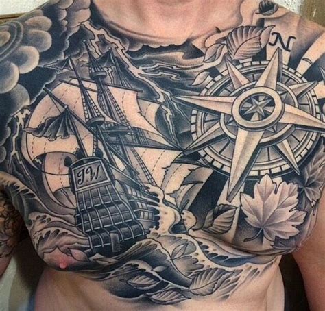 60 Best Chest Tattoos Meanings Ideas And Designs Sailor Tattoos Cool Chest Tattoos Chest