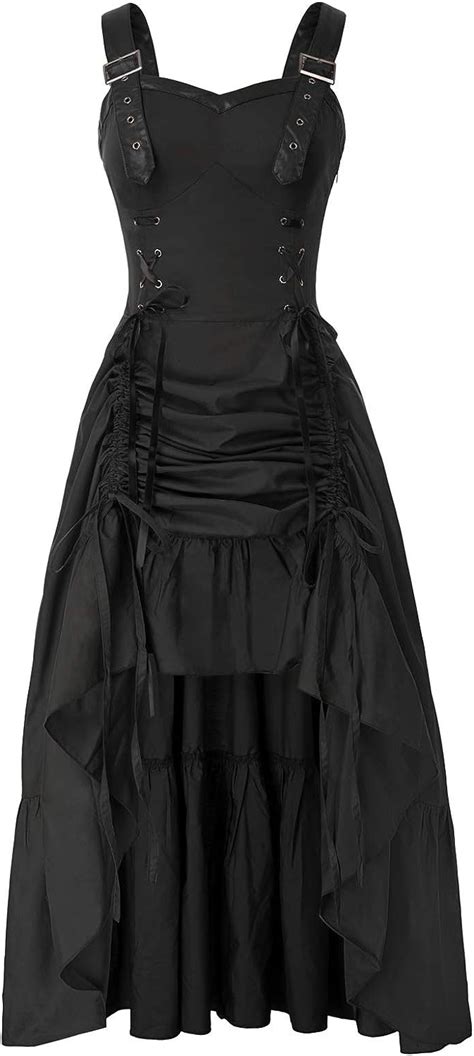 Scarlet Darkness Women Steampunk Pirate Costume Gothic Victorian High