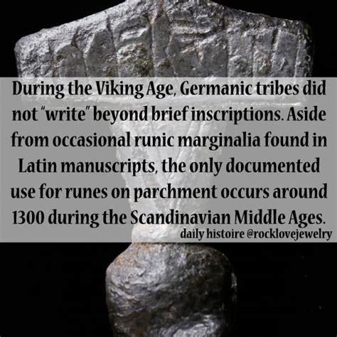 A Stone Statue With The Words During The Viking Age German Tries Did