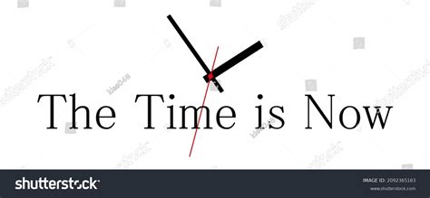 Time Now Sign On White Background Stock Vector Royalty Free