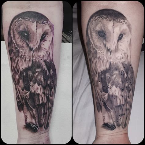 Update Fresh Vs Healed Barn Owl By Dan Dyson Huddersfield Uk Tattoos