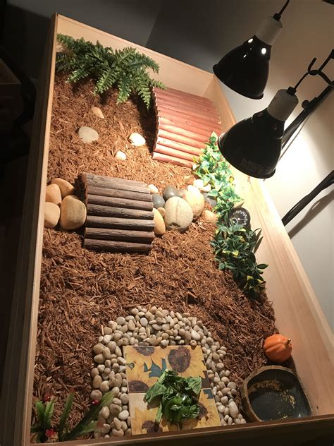 Tortoise Indoor Home Tortoise Terrarium Tortoise Habitat