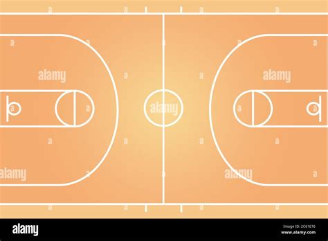 Basketball Indoor Outdoor Court Vector Illustration Background Layout