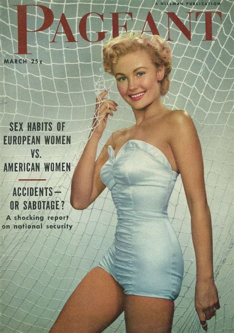 Pageant March 1951 Bathing Beauties Magazine Cover European Women